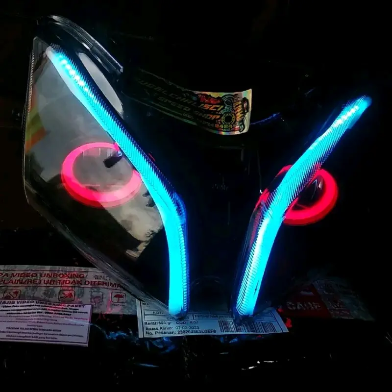 reflektor mika lampu depan vario 110 karbu custom daymeker alis diam Motor 4