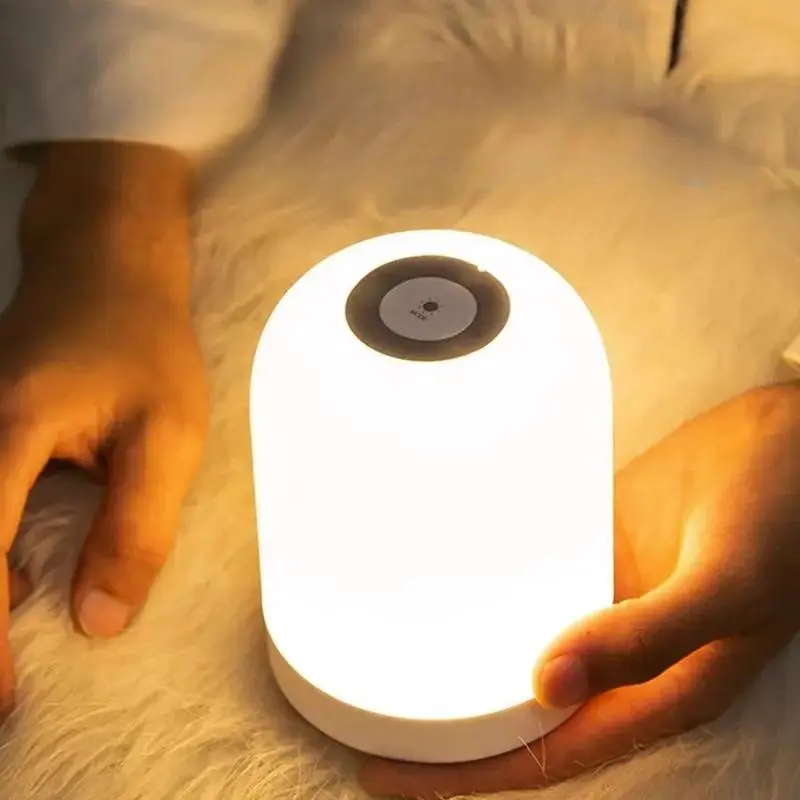 Portable Tabletop Night Light, USB Rechargeable Soft Eye-care LED Night Light, Dimmable LED Night Light for Bedroom, Living Room, Home Decor 0