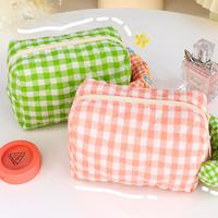 Gambar U-Living Tas Penyimpanan Make Up Tas Organizer Tempat Kosmetik Travel Pouch Motif Kotak Lucu Aesthetic TM014 - Fluffy Pink Kecil dari U-Living Official Store Kota Bekasi 4 Tokopedia