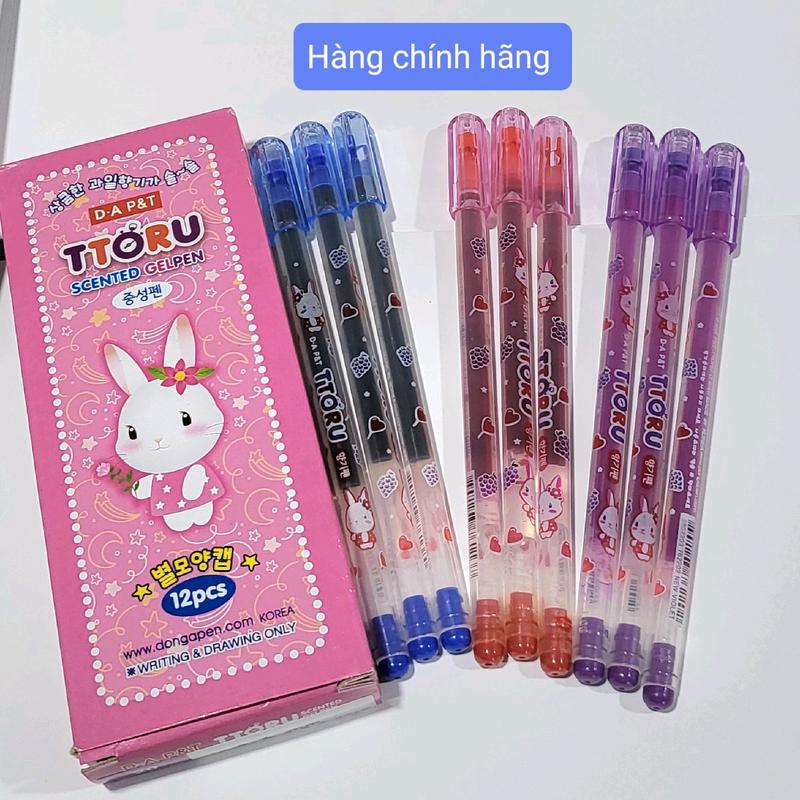 Bút nho xanh, đỏ,tím bút thơm Ngòi êm nét đẹp,  ống mực to hơn, có hương thơm nho, hộp 12 cay, sản xuất tại Hàn Quốc