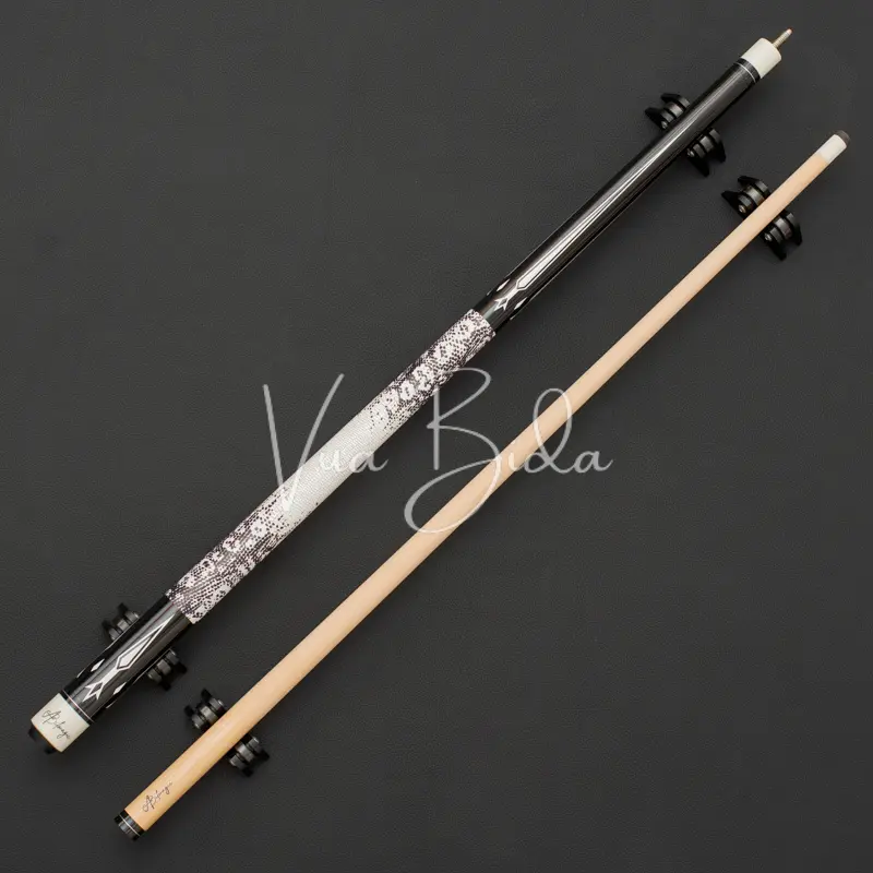 Cơ Bida Lỗ Magic Đen Trắng Tay Pu Kì Đà giá rẻ 1