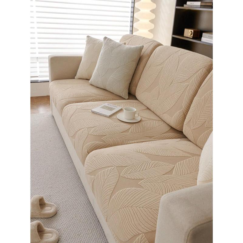 1pc Stretchable Sofa Cover, Anti-Slip & Waterproof, Thickened All Season Sofa Seat Cushion Cover, Machine Washable, Pet-Friendly, Suitable For Bedroom, Office, Living Room, L-Shape Sofa & 1/2/3/4 Seats 4