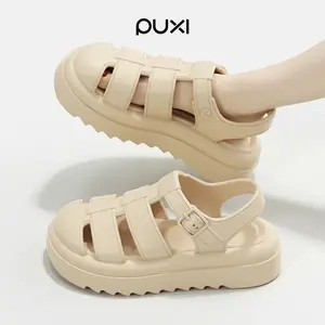 SEOLA PUXI - Sandal Slip On Wanita Kekinian Sendal Cewek Cantik Modis Bahan Karet