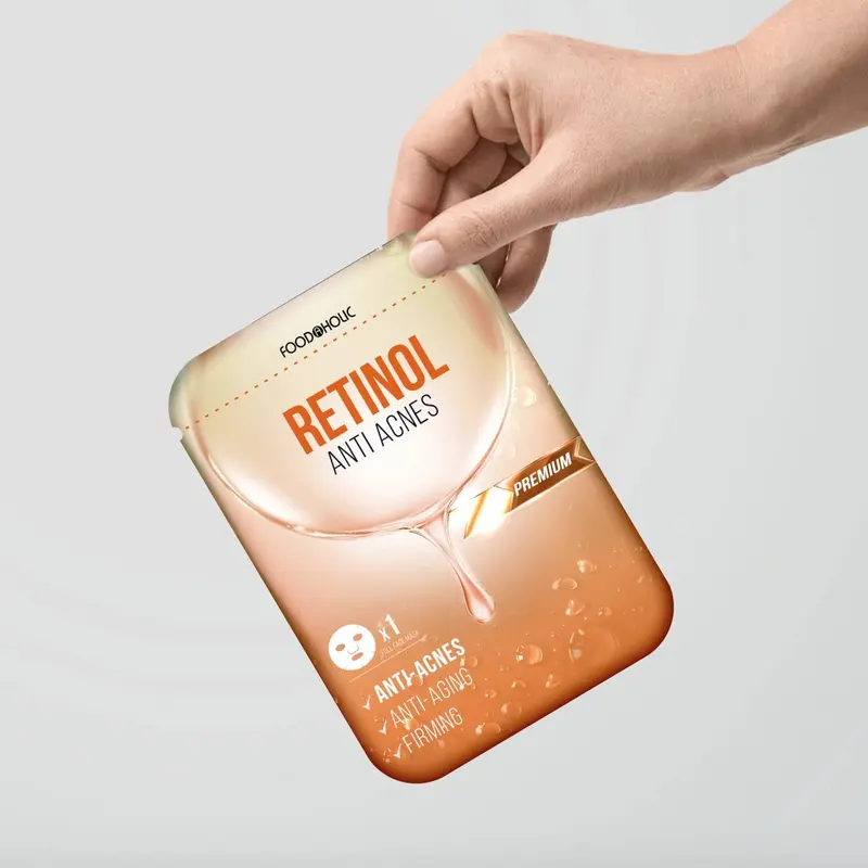 [HÀNG CHÍNH HÃNG] Combo 10 Mặt nạ Foodaholic Retinol Anti Acnes Mask 23ml x 10 - RETINOL  Whitening Skincare 3