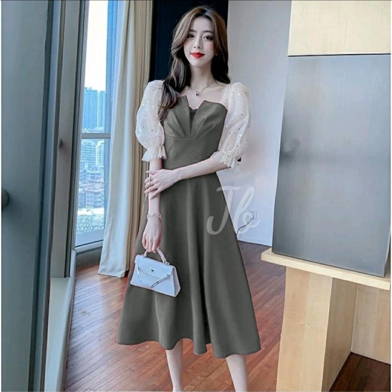 WearDiary Sizee M L XL Dressss Casual Kimnaraaaa / Gaun Kasual Pesta / Kekinian (Premium Quality) Jepang Kombinasi 3