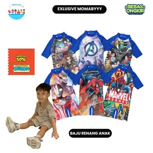EXLUSIVE MOMABYYY | Baju Renang Anak Laki laki Motif Superhero Umur 1 - 10 Tahun Super hero  Vol13 Pakaian Swimwear Swimsuit Kids Cewek Cowok  BRA 74 - 79 Bayi Perempuan