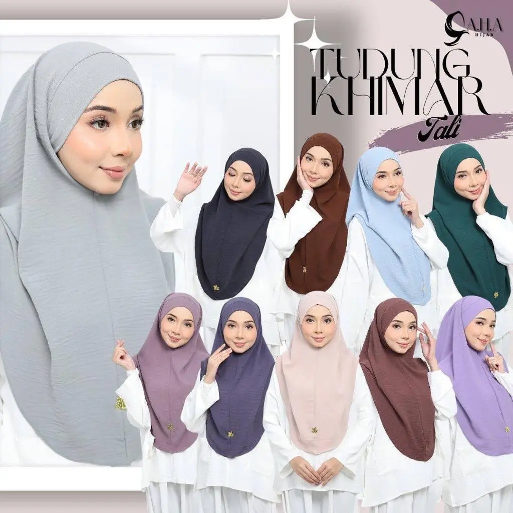 Tudung Sarung Khimar Tali | CEY Cepe Iron Less (Beli 5 pcs dapt free gift) Hijab Hijau