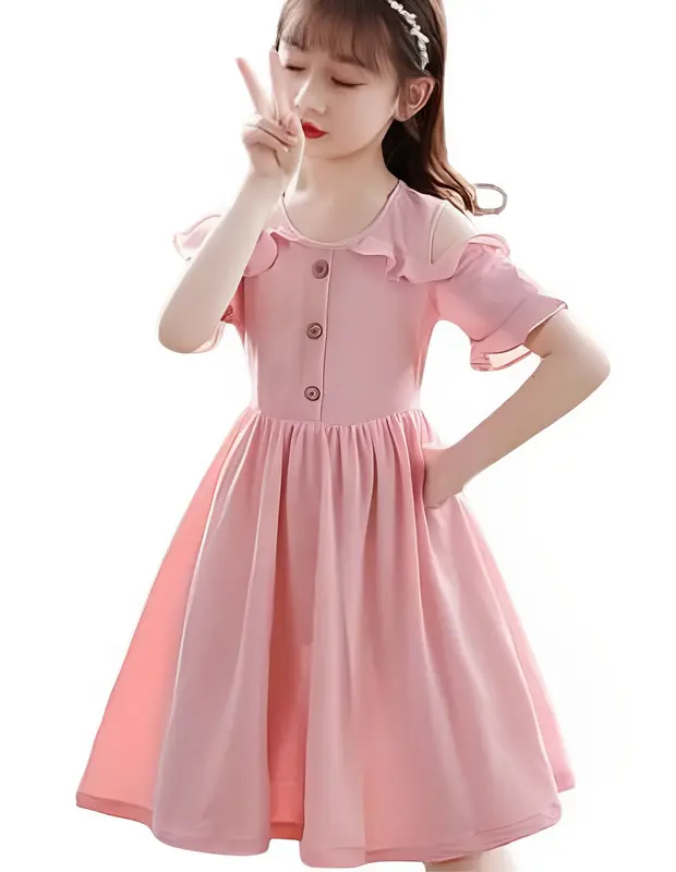 Baju Dress Anak Perempuan Korea Serena Kid Usia 7 8 9 10 Tahun Ardila Crepe1 Murah Terbaru 0