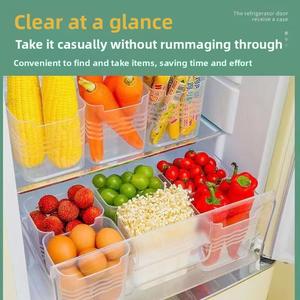 Hộp Sắp Xếp Hộp Đựng Đồ Cửa Bên Tủ Lạnh, Ma Thuật Bên Trong, Cấp Thực Phẩm Tươi, Hộp Cửa Lưu Trữ Bên Trong, Thích Hợp Cho Nhà Bếp, [Q-Men] hộp  nhựa  chia  ngăn  có  nắp hộp  đựng  trái  cây