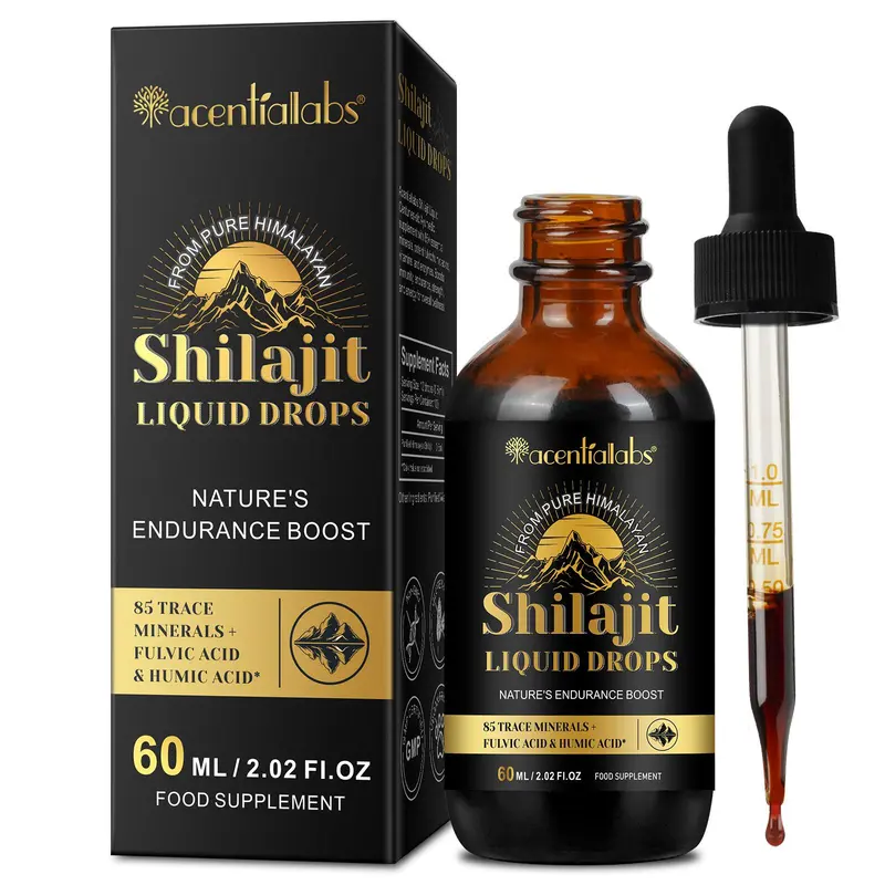 Shilajit Liquid Drops, Natural Body Care Serum for Men & Women, Body Care Kit for Daily Use, Fitness, Korean Skincare, Daily Skincare Routine, Energy Stamina Supplement, Skincare Products 4