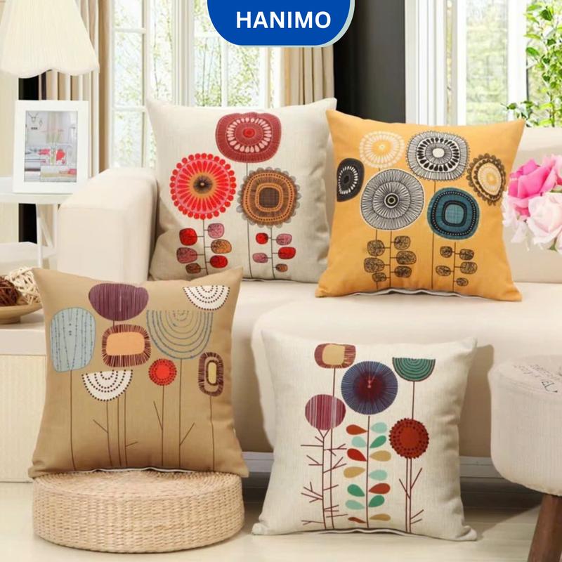 Vỏ gối tựa vuông mùa đông, tựa sofa mẫu Noel - HANIMO