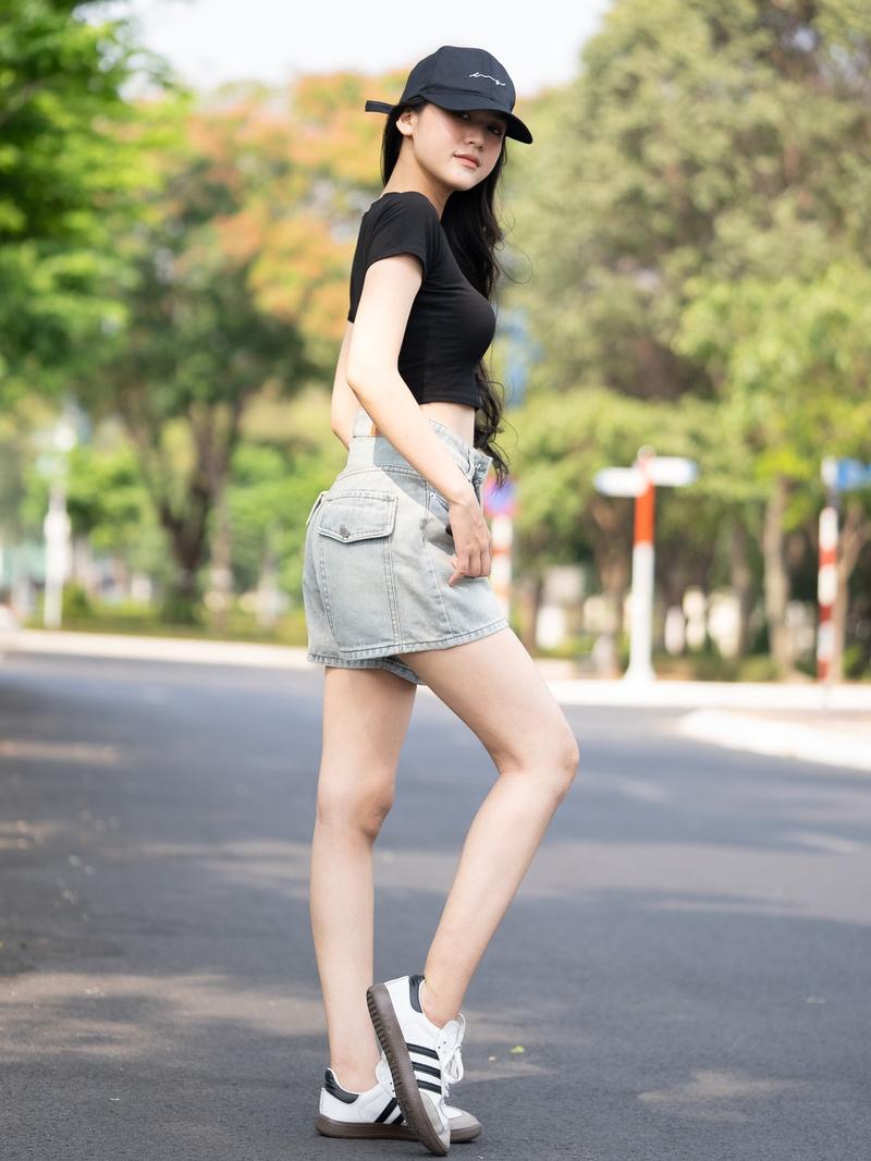 Product Introduction of ( S - 01 ) Quần  Short Jean, Lưng Cao Chất Vải Cotton Mịn Đủ Size ( S - XXL) Nữ Women Pants 20