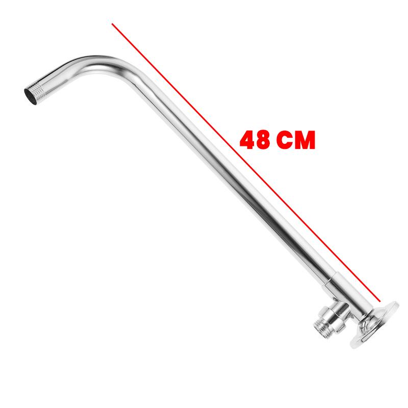 Wall Flange Shower Tancap Dinding Flange Shower Kran Cabang Air Pipa Stainless 1/2 Inch JS-57 5