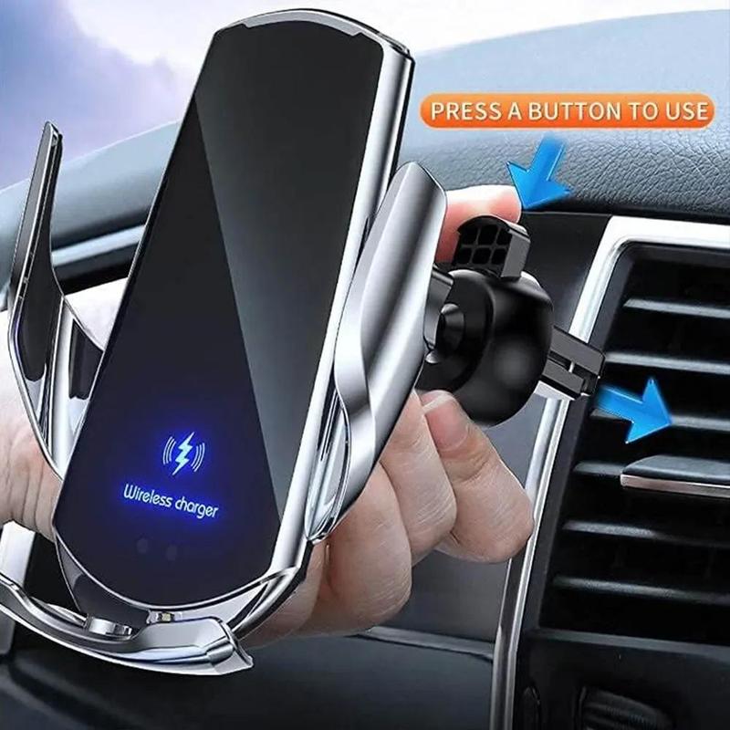 Car Phone Holder, 1 Count Wireless Charging Car Phone Holder Clip for Air Outlet, Rotatable Car Navigation Bracket for Smartphones, Car Accessories 7
