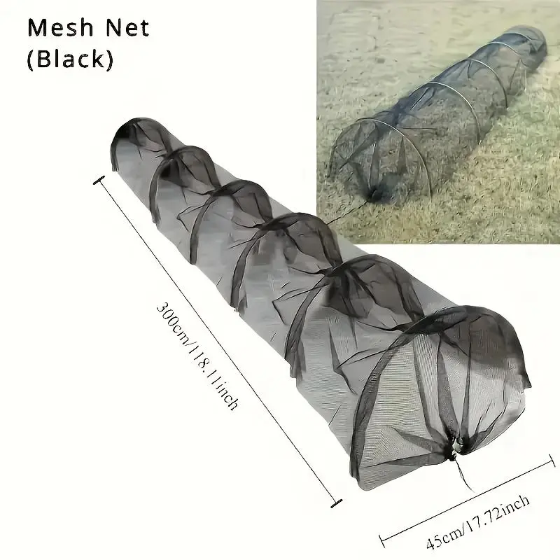 Foldable Garden Tunnel, Adjustable Plant Protective Cover with PVC Frame & Insect-proof Net, Suitable for Vegetable & Fruit Protective, Chicken Coop 1