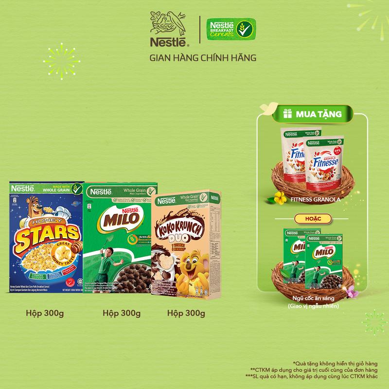 Nestlé VN Combo Ngũ cốc ăn sáng HONEY STARS (Hộp 300g) + Ngũ cốc ăn sáng MILO (Hộp 300g) + Ngũ cốc ăn sáng KOKO KRUNCH DUO (Hộp 300g)-ST