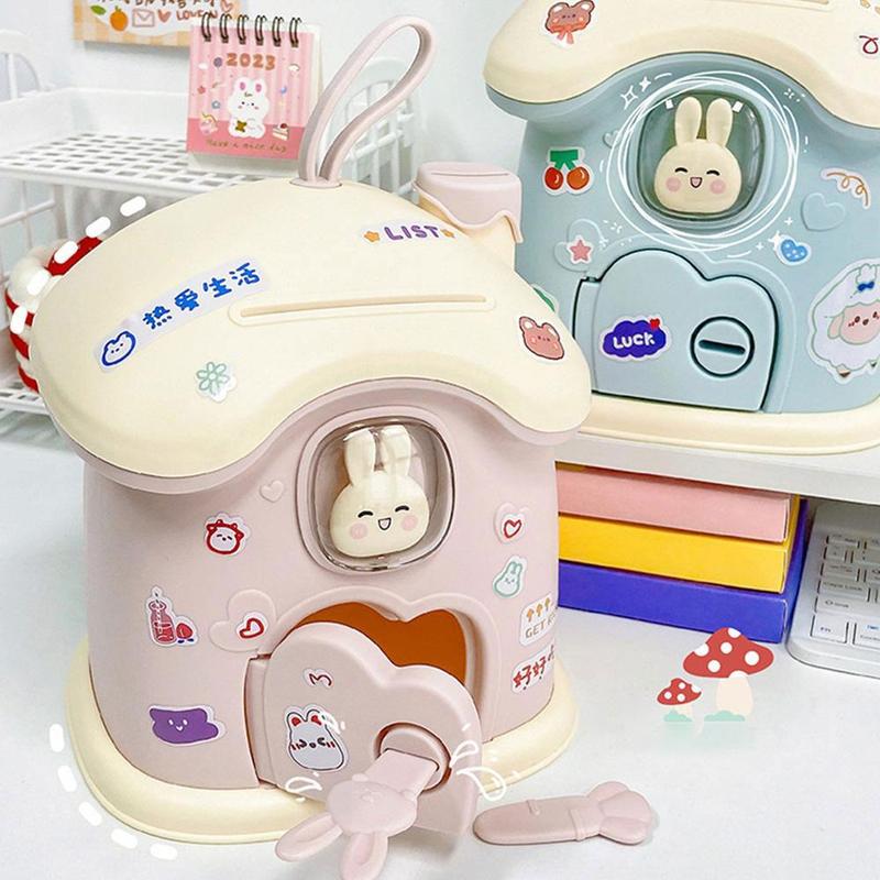 Product Introduction of Cute Cartoon Small House Money Bank Children's Gift Jar Savings B2D1 34