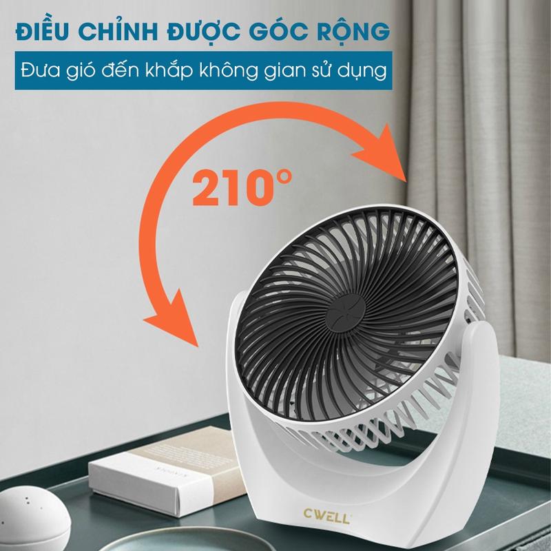 Product Introduction of Quạt tích điện - Quạt mini để bàn 2-3 tốc độ, Quạt để bàn văn phòng mini CameWell, Quạt Mini sạc usb và tích điện, Quạt mini tích điện để bàn văn phòng làm mát nhanh, động cơ không tiếng ồn, pin khủng, bán chạy 34