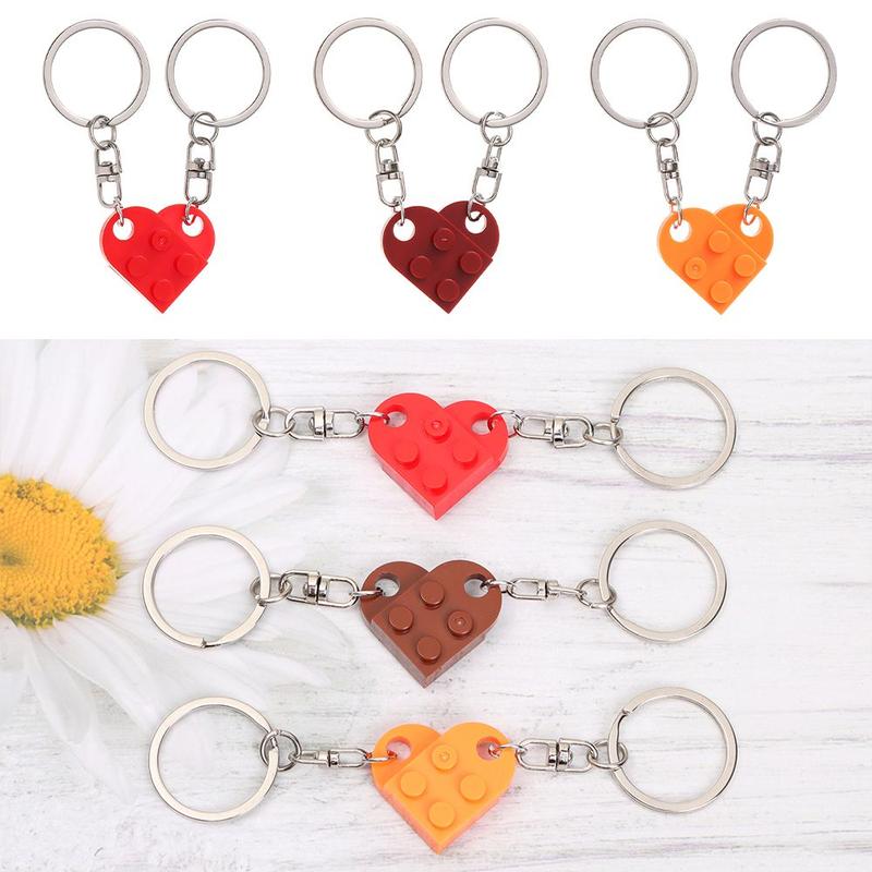 2PCS Fashion Couples Friendship Cute Building Block Keychain - TikTok ...