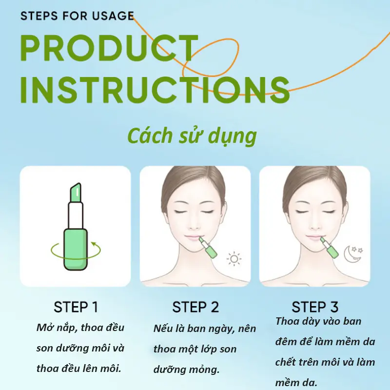 lô hội son môi dưỡng ẩm son dưỡng giảm thâm môi chăm sóc môi 2.7g làm sáng đường viền môi làm sáng môi nhỏ và dễ dàng ma Cosmetic Skincare Nữ Women có màu 7