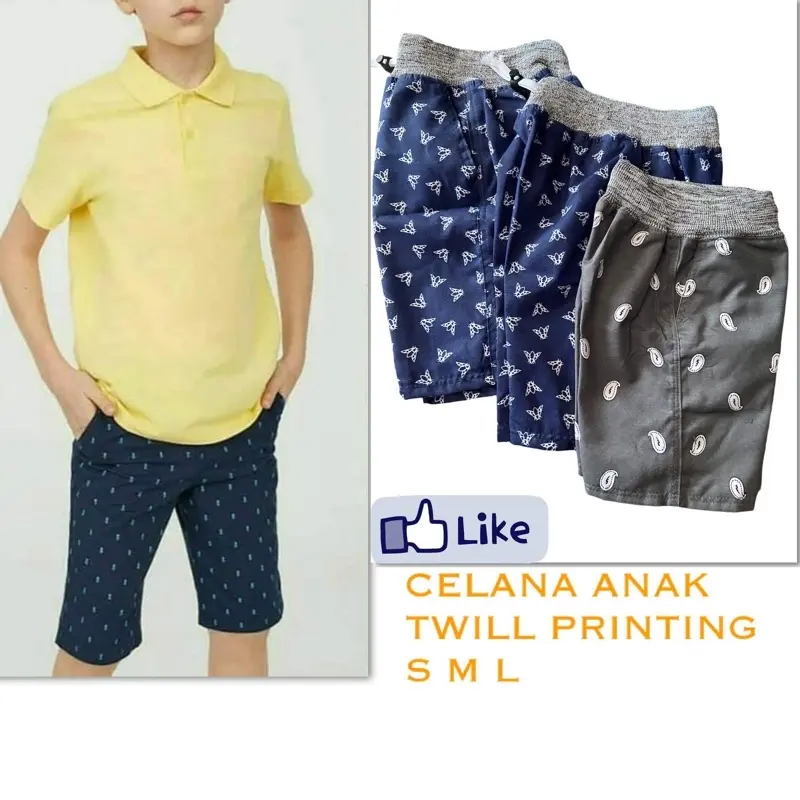 Paket 50 ribu isi 5 pcs Celana Anak umur 3 - 13 tahun / Celana Anak Printing Sablon Motif Fashion 3