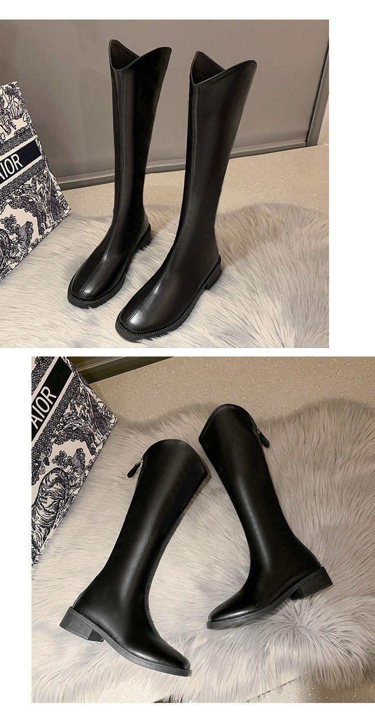 Product Introduction of Bốt Cao Bồi Phương Tây Cho Nữ, Bốt Dưới Đầu Gối, Bốt Hiệp Sĩ Cắt Chữ V Mới, Bốt Cao Đến Đầu Gối Giảm Béo, Mùa Thu Và Mùa Đông 15