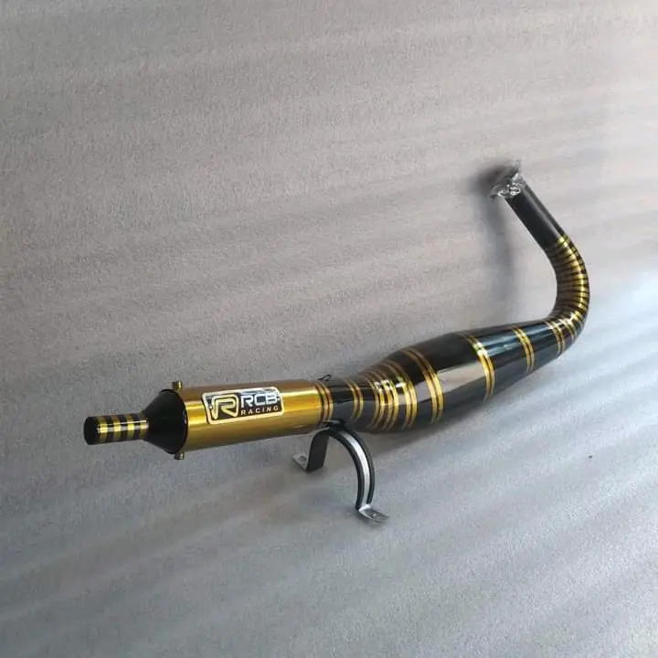 KNALPOT KING KOLONG BLACK GOLD RCB knalpot Motor
