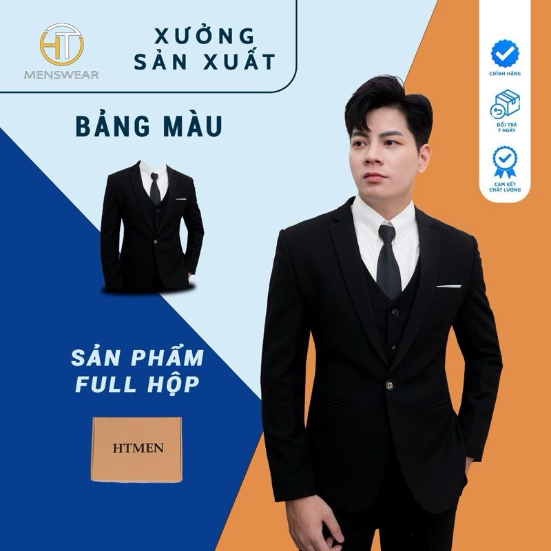 Áo vest nam Luxury HTmen một cúc chất vải Tuytsi 79 may kỹ 4 lớp đệm vai dày dặn Menswear Nhung