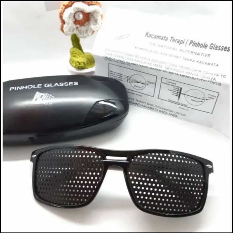 Kacamata Terapi Pinhole Glasses Penyembuh Mata Minus Kacamata Minus Penyembuhan Alternatif Terapi Toko Bekasi Jakarta Aneka Barang Murah 2023 Eyewear Hitam
