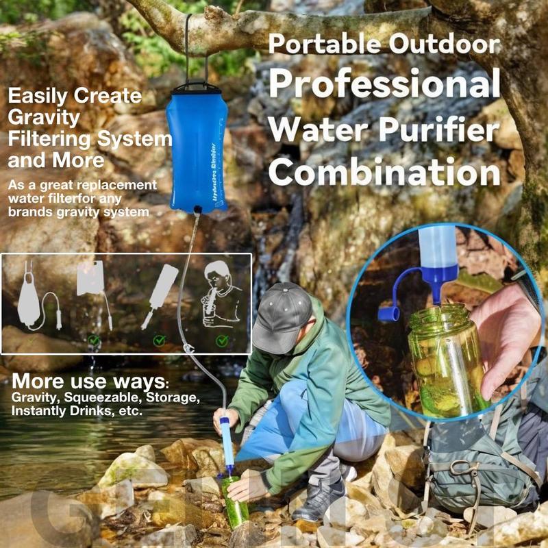 Outdoor Portable Water Filtering Straw, Compact Activated Carbon Water Filtering Straw for Hiking Camping Travel Fishing Mountaineering, Outdoor Water Filter, Hiking Essentials 4