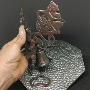 Bel pintu lonceng kuningan antik motif semar