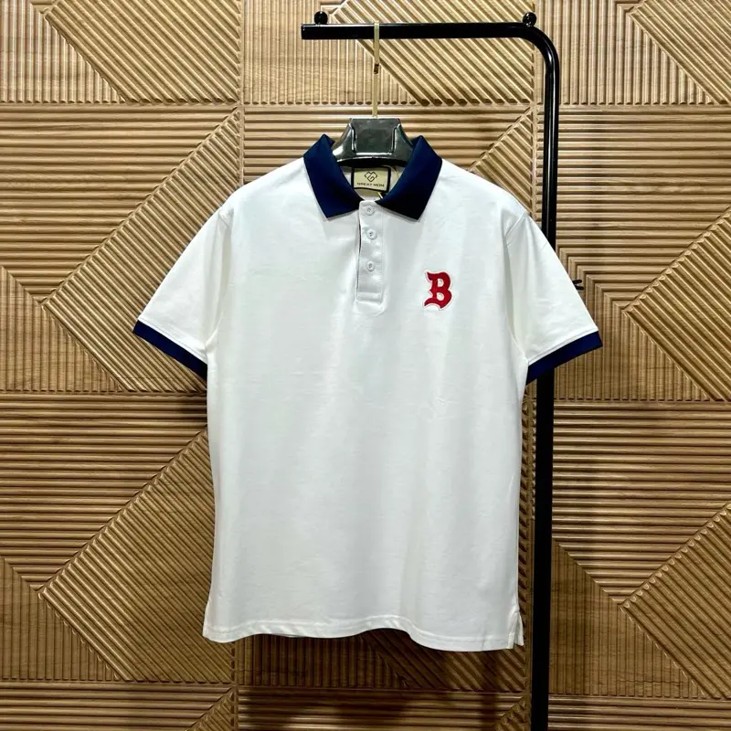 Áo polo nam thêu chữ B chất cotton cá sấu dày dặn, co giãn thấm hút mồ hôi (form lớn size 40-90kg)
