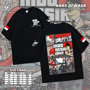 DNRS KAOS INDONESIA COUPLE Series Kemerdekaan Vol.5 GTA - Baju Agustusan 2025 Dewasa Anak - Tshirt 17 Agustus Merdeka Merah