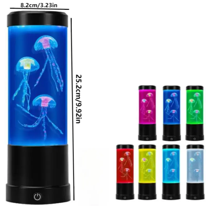 Jellyfish Design USB Powered Night Light, 1 Count Color Changing Aquarium Light, Desk Lamp for Home Room Bedroom Office, Home Decor 1