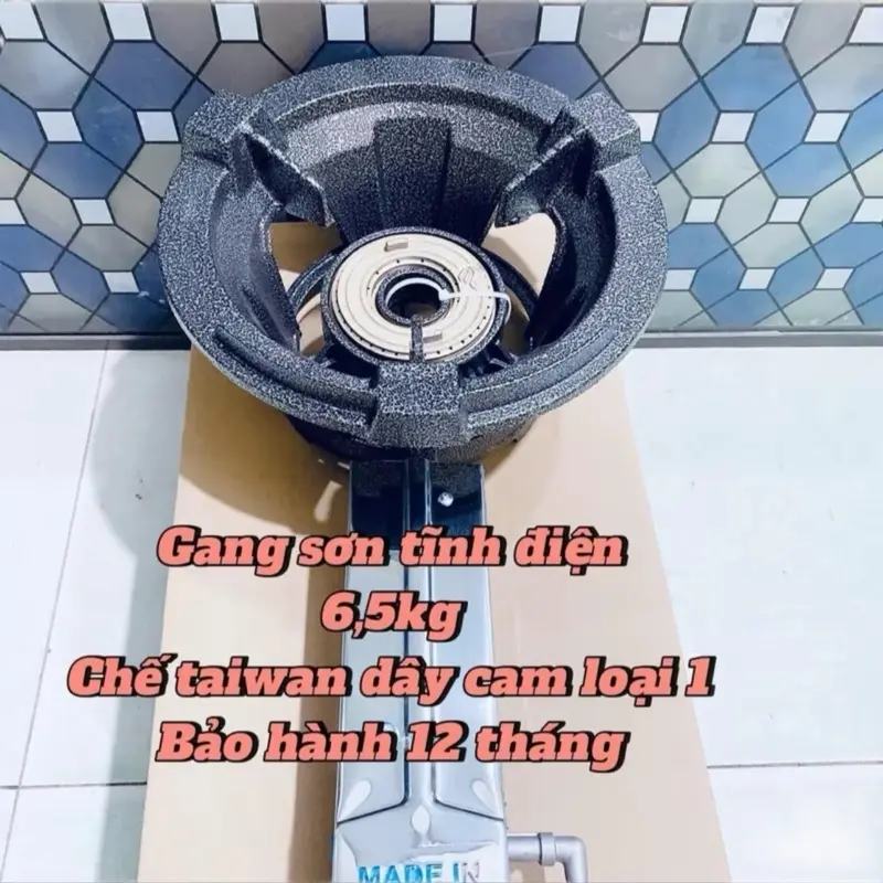 Bếp công nghiệp gang sơn tĩnh điện                                   Nặng 6,5kg bảo hành 12 tháng cụm chế dây cam