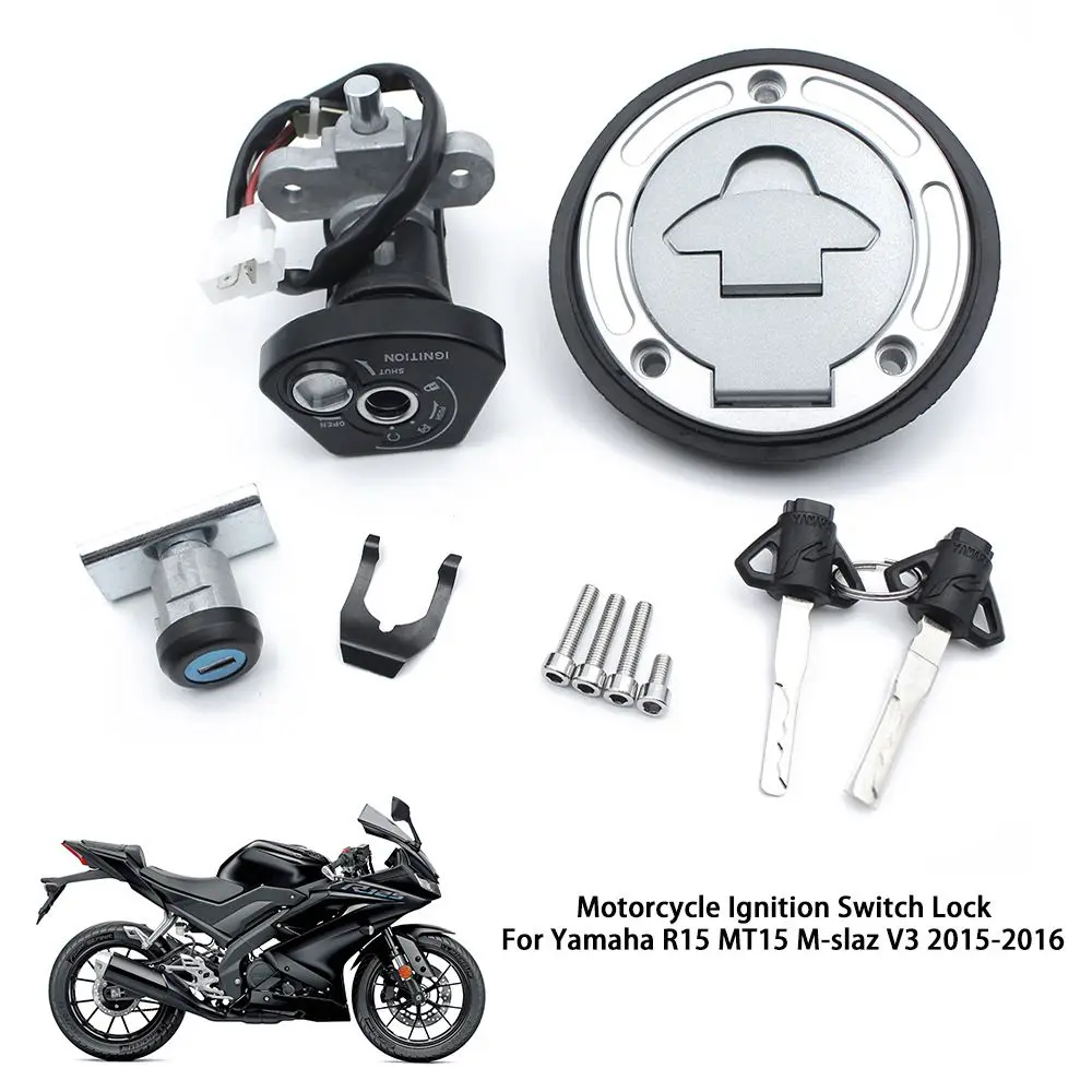 Nắp bình nhiên liệu cửa điện, Nắp che toàn bộ xe, Khóa, cho YZF R15 V3 2017-2021 Phụ Kiện Phụ Tùng