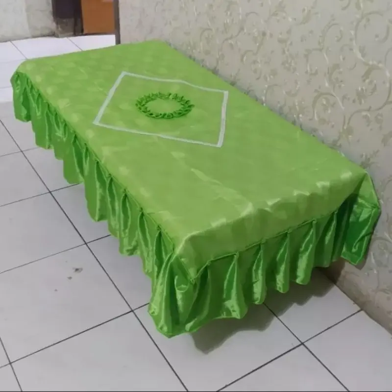 Taplak Meja Tamu Rumbai Rumbai Polos Murah Kain