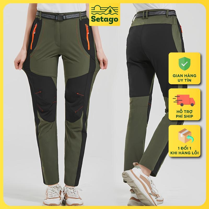  Quần trekking - Quần leo núi cắm trại trekking tiện lợi với khả năng khô nhanh thoáng khí. 