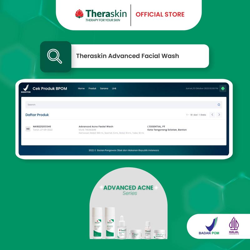 Theraskin BPOM Advanced Acne Facial Wash - Sabun Wajah Cair untuk Kulit Berjerawat dan Bruntusan dengan Salicylic Acid dan Allantoin 7