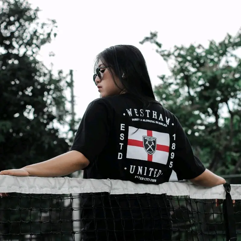 KAOS BAJU WESTHAM UNITED FC LONDON CASUAL BAHAN ADEM