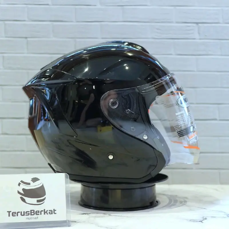 Helm INK Dynamic Polos Black Half Face Motorcycle Visor 4