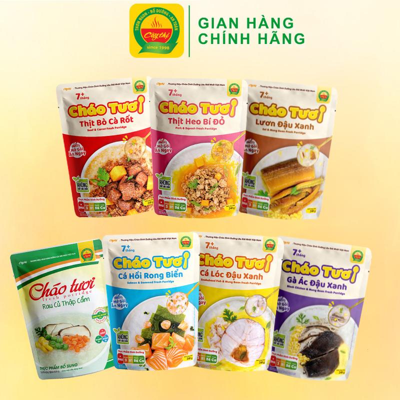 Combo 7 Gói Cháo Tươi Dinh Dưỡng Ăn Liền Cây Thị