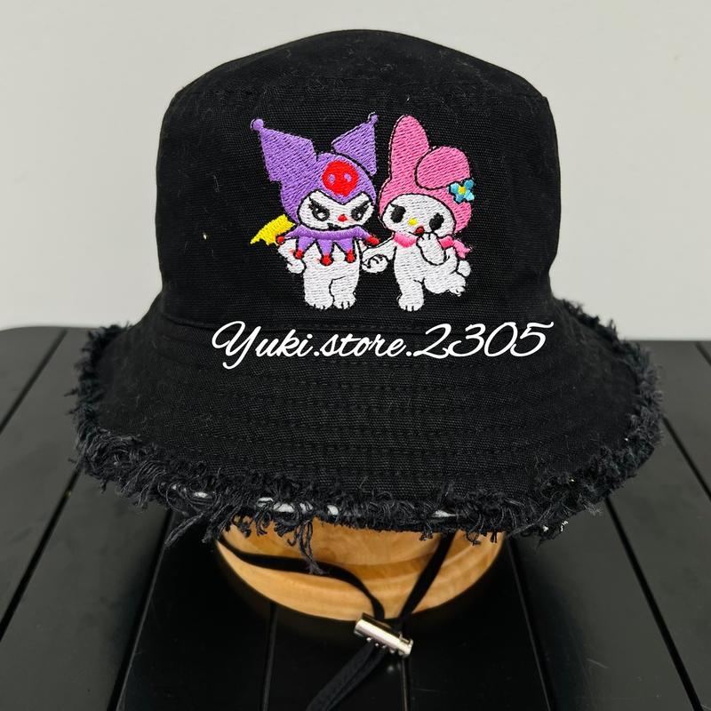 Product Introduction of [3-4tuổi] Nón Bo Vành Tua Thêu KUROMI cute cho bé gái , chất kaki , VĐ 52cm 6