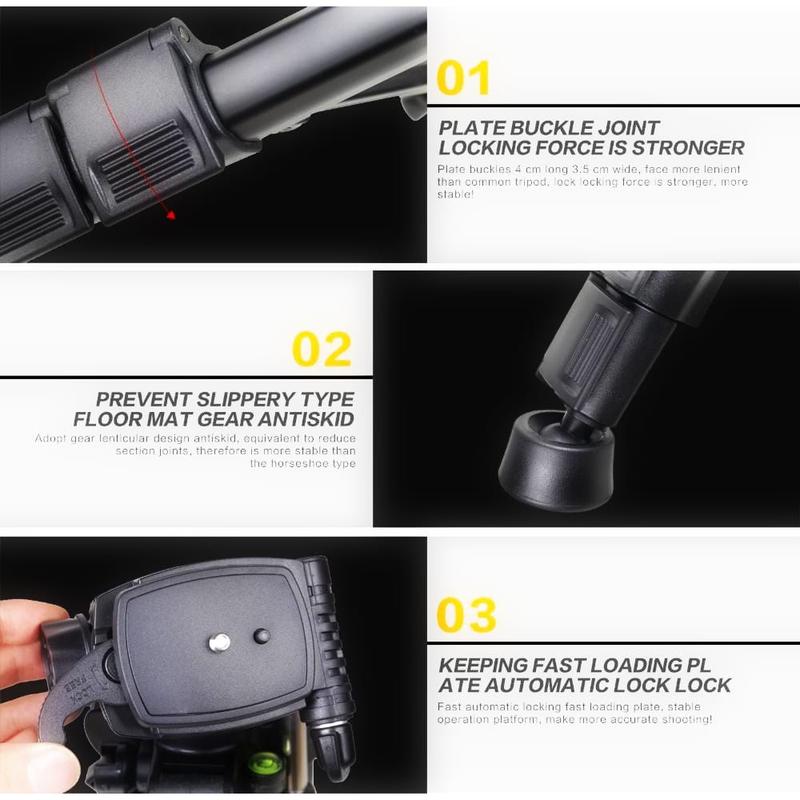 Tripod Profesional Zomei Q111 Original Tinggi 145cm + Tas Tripod Kuat untuk Kamera DSLR dan Mirrorless 1