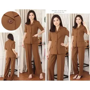 SERAGAM PEMDA LENGAN PENDEK STELAN CELANA DAN ROK ASN JAS GURU(KODE 7006)