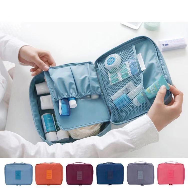 Kancing Zip Organizer Travel Waterproof Women Travel Makeup Bag Toiletry - TikTok ...