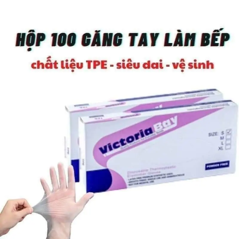Găng tay vệ sinh nhà bếp TPE, hộp 100 miếng 1