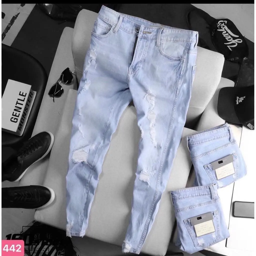 Quần jean nam cá tính mẫu hot fom hàn quốc đẹp mã 442
