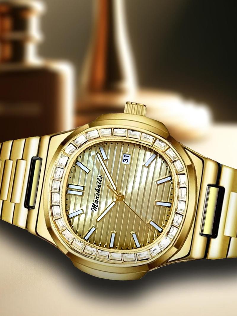 Product Introduction of Men's Business Fashion Round Dial Analog Quartz Watch, Fashion Watch for Party, Daily Clothing Decor, Trendy All-match & Exquisite Watch for Birthday Gift with Random Box 6