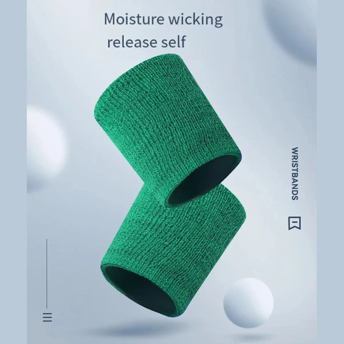 Sports wristband 8x5 cm terry cloth sports and fitness sweat-absorbent and breathable wristband suitable for tennis, baseball and running